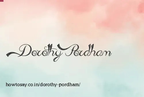 Dorothy Pordham