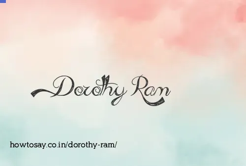Dorothy Ram