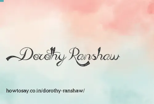 Dorothy Ranshaw