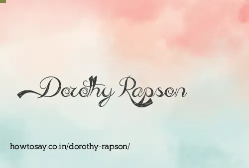 Dorothy Rapson