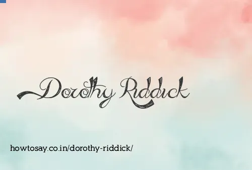 Dorothy Riddick