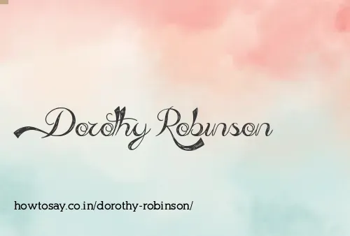 Dorothy Robinson