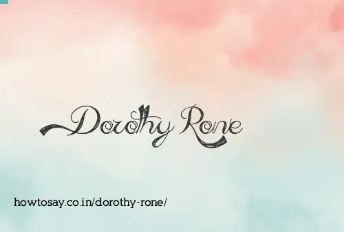 Dorothy Rone
