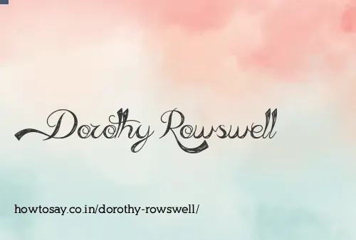 Dorothy Rowswell