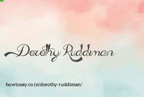 Dorothy Ruddiman