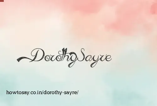 Dorothy Sayre