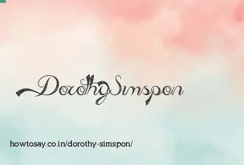 Dorothy Simspon