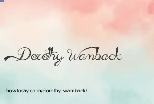 Dorothy Wamback
