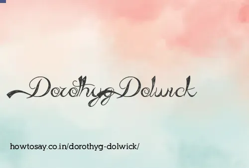 Dorothyg Dolwick