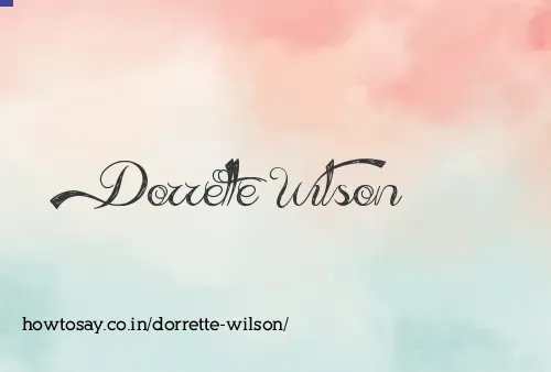 Dorrette Wilson