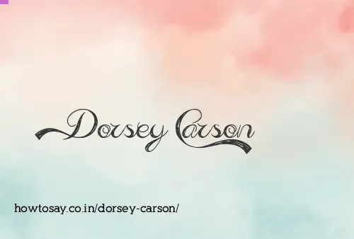 Dorsey Carson