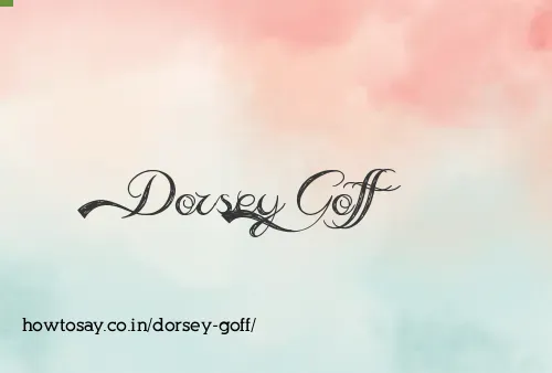 Dorsey Goff