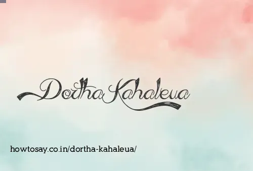 Dortha Kahaleua