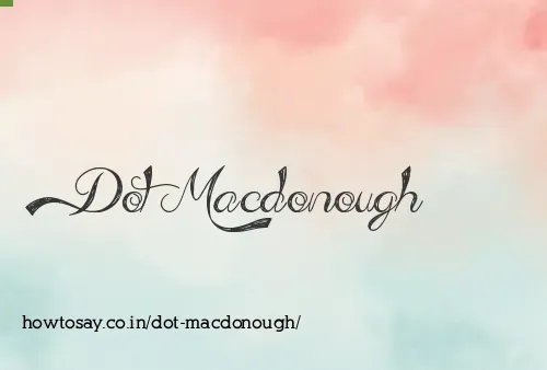 Dot Macdonough