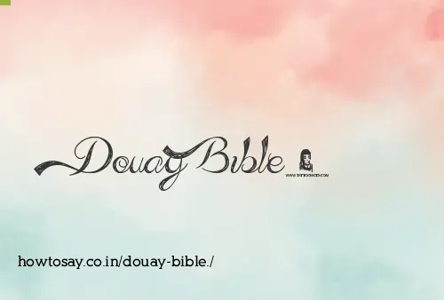 Douay Bible.