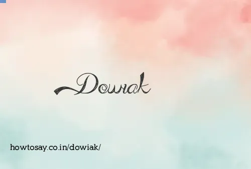 Dowiak
