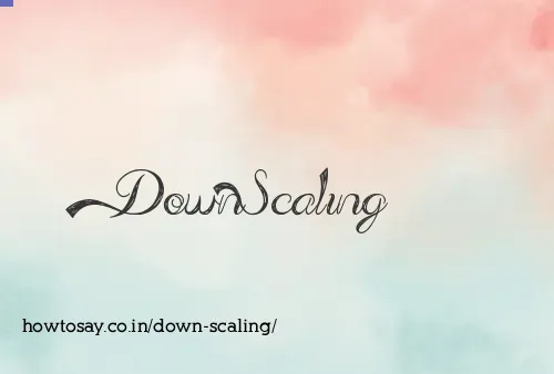 Down Scaling