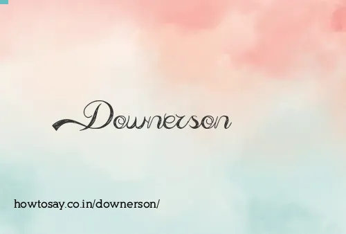 Downerson