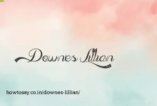 Downes Lillian