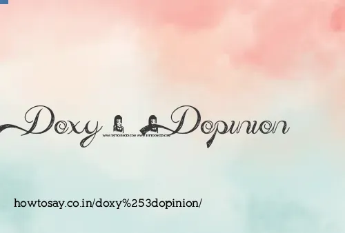 Doxy=opinion