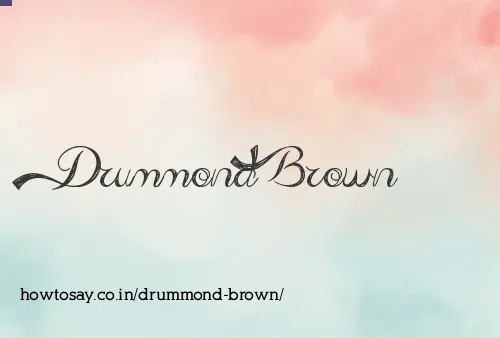 Drummond Brown