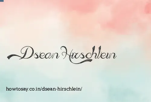Dsean Hirschlein