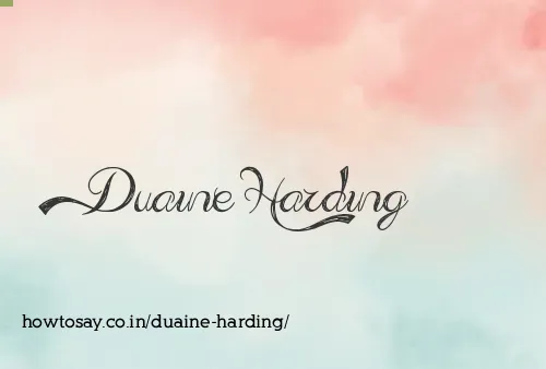 Duaine Harding