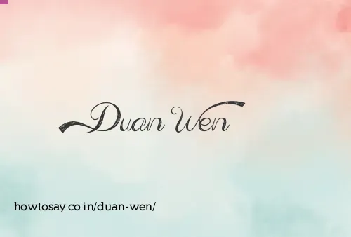 Duan Wen