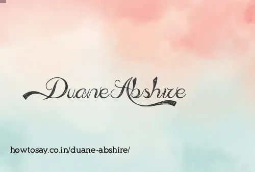 Duane Abshire