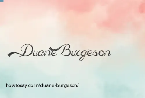 Duane Burgeson