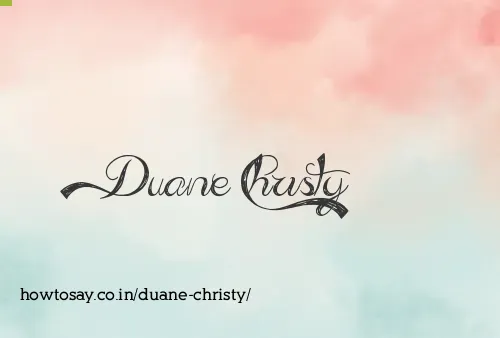 Duane Christy