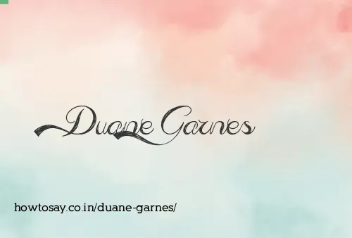 Duane Garnes