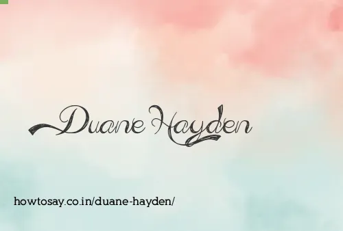 Duane Hayden