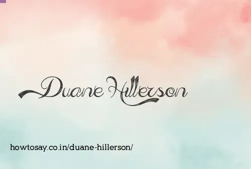 Duane Hillerson