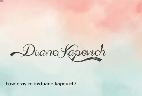 Duane Kapovich