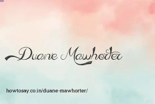 Duane Mawhorter