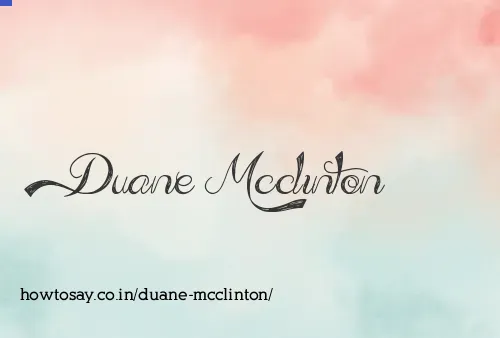 Duane Mcclinton