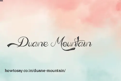 Duane Mountain