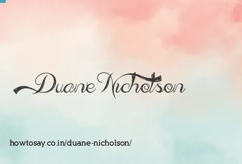 Duane Nicholson