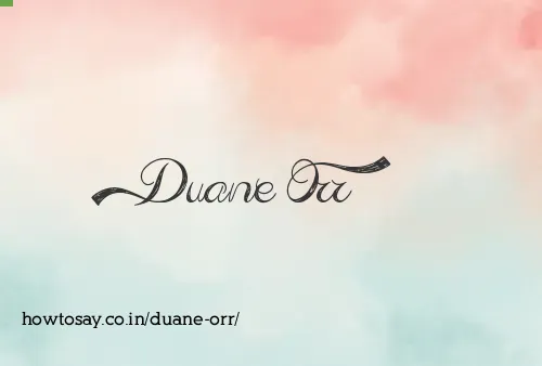 Duane Orr