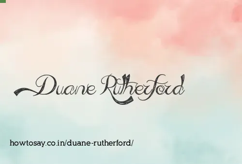 Duane Rutherford