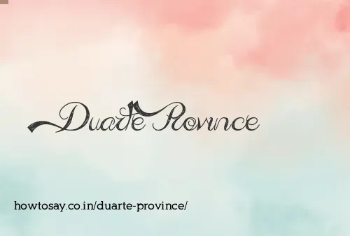 Duarte Province