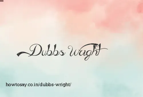 Dubbs Wright