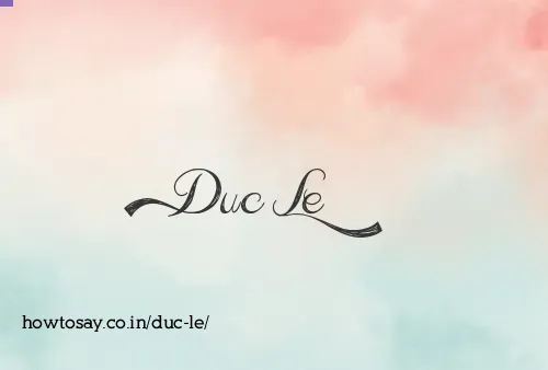 Duc Le