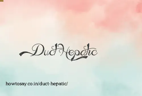 Duct Hepatic
