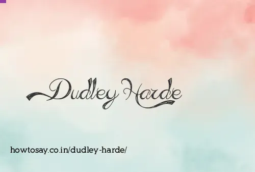 Dudley Harde