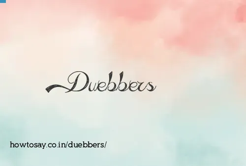 Duebbers