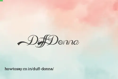 Duff Donna