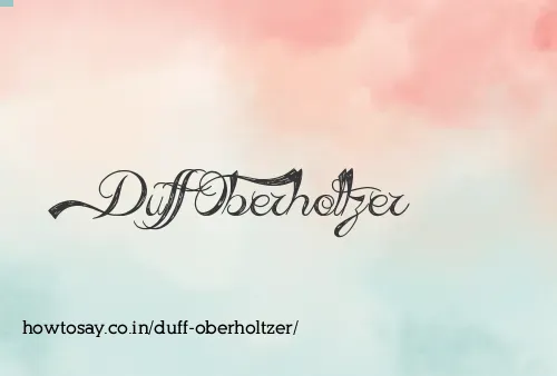 Duff Oberholtzer