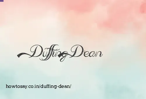 Duffing Dean